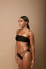 Black Cut Out One Shoulder Bikini